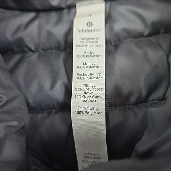 Lululemon Pack It Down Puffer Vest Womens Size 4 Black 700 Fill Hiking Ski Walk - Picture 7 of 12